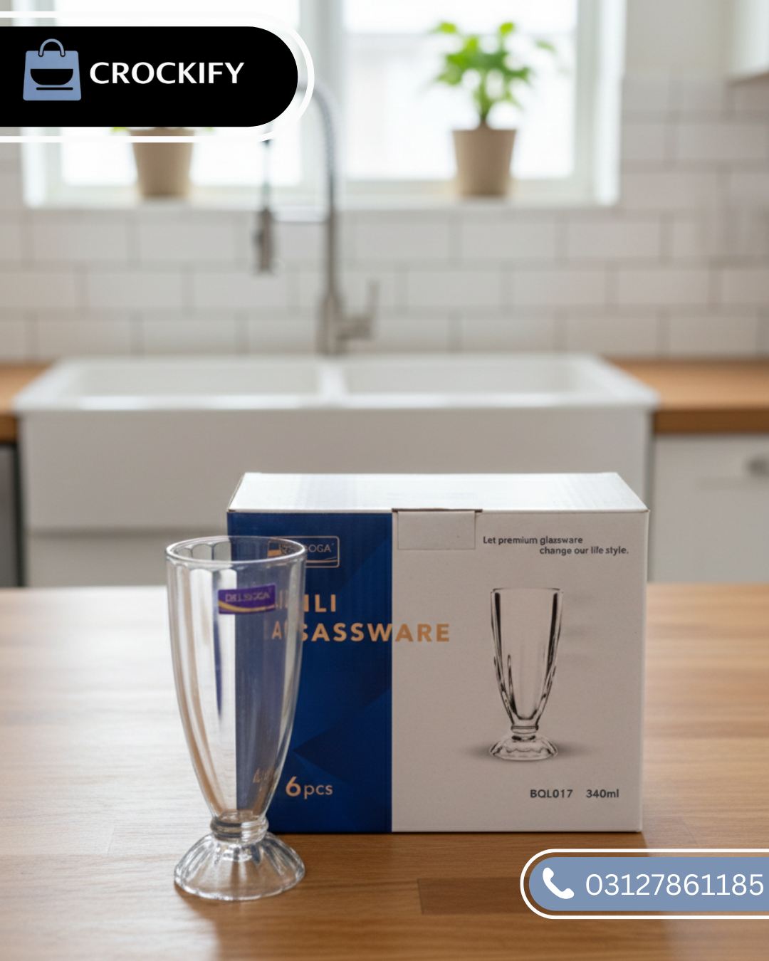 6 Pcs DELISOGA Fine Glass Set