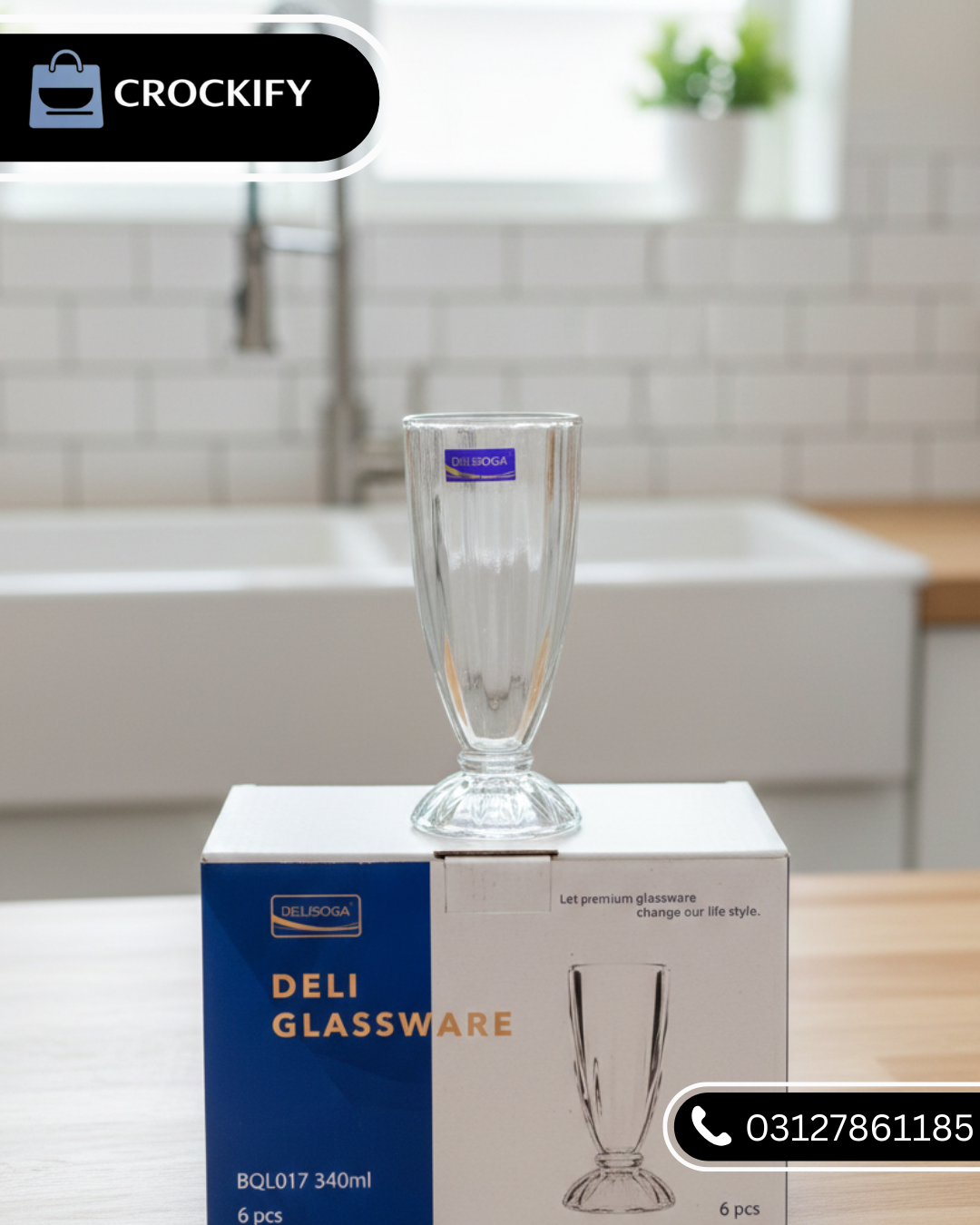 6 Pcs DELISOGA Fine Glass Set
