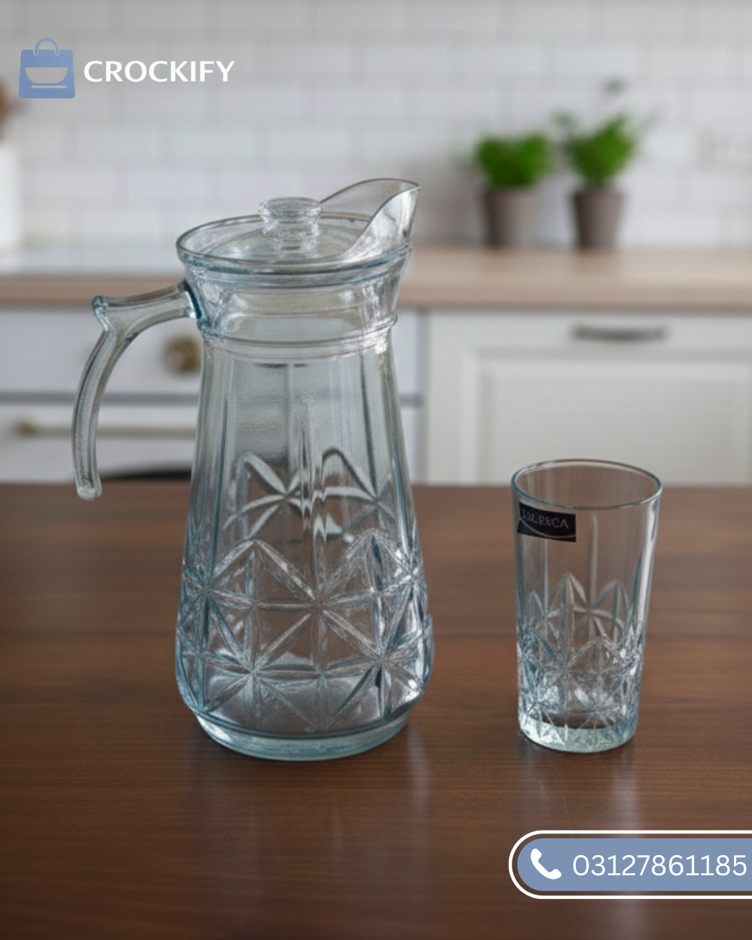 7 Pcs DELISOGA Fine Glass Water Set