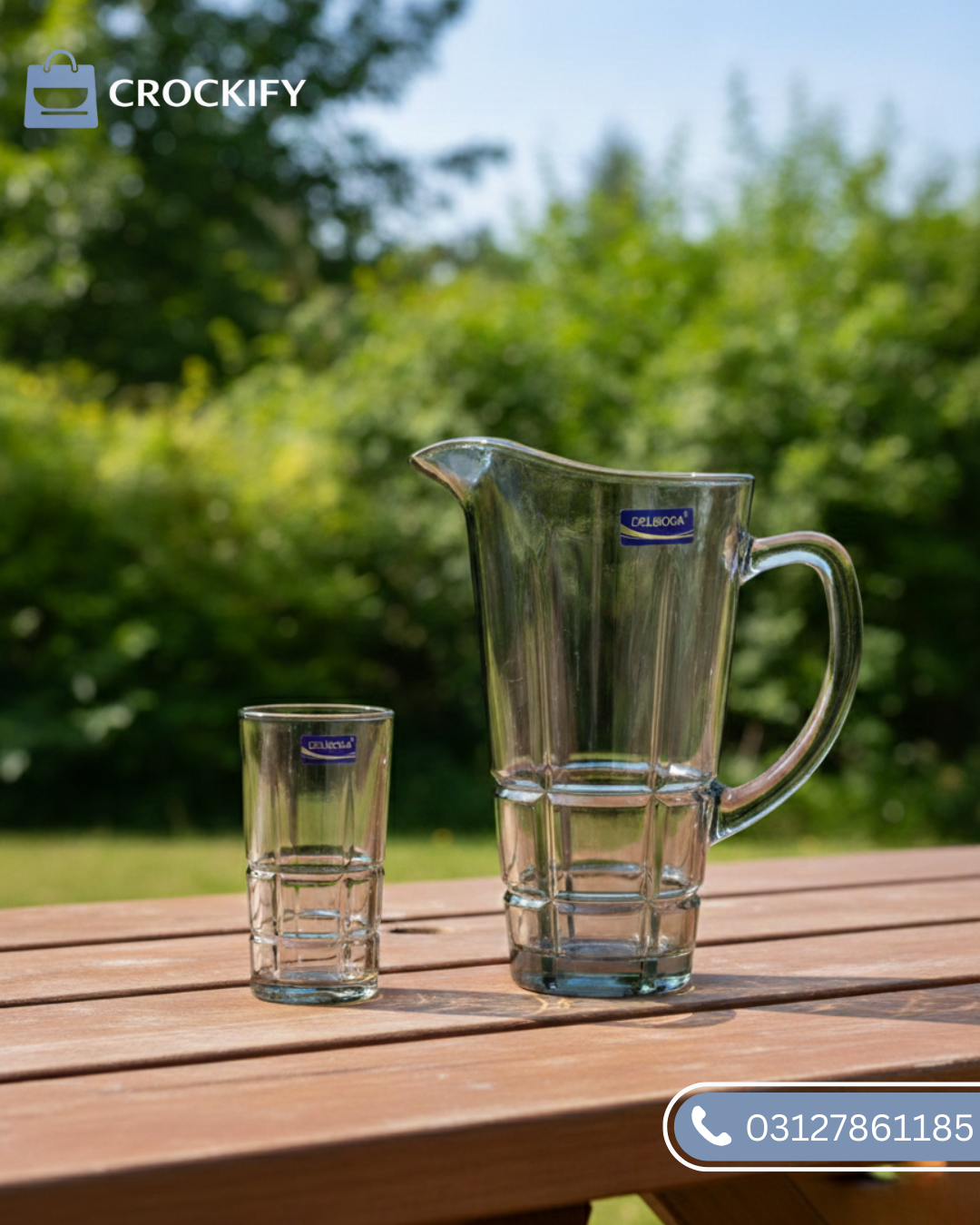 7 Pcs DELISOGA Fine Glass Water Set