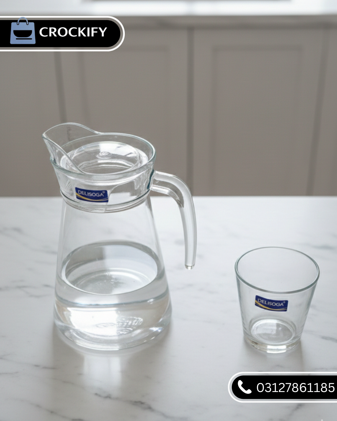 7 Pcs DELISOGA Fine Glass Water Set