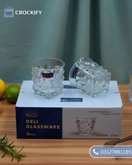 6 Pcs DELISOGA Fine Textured Glass Set