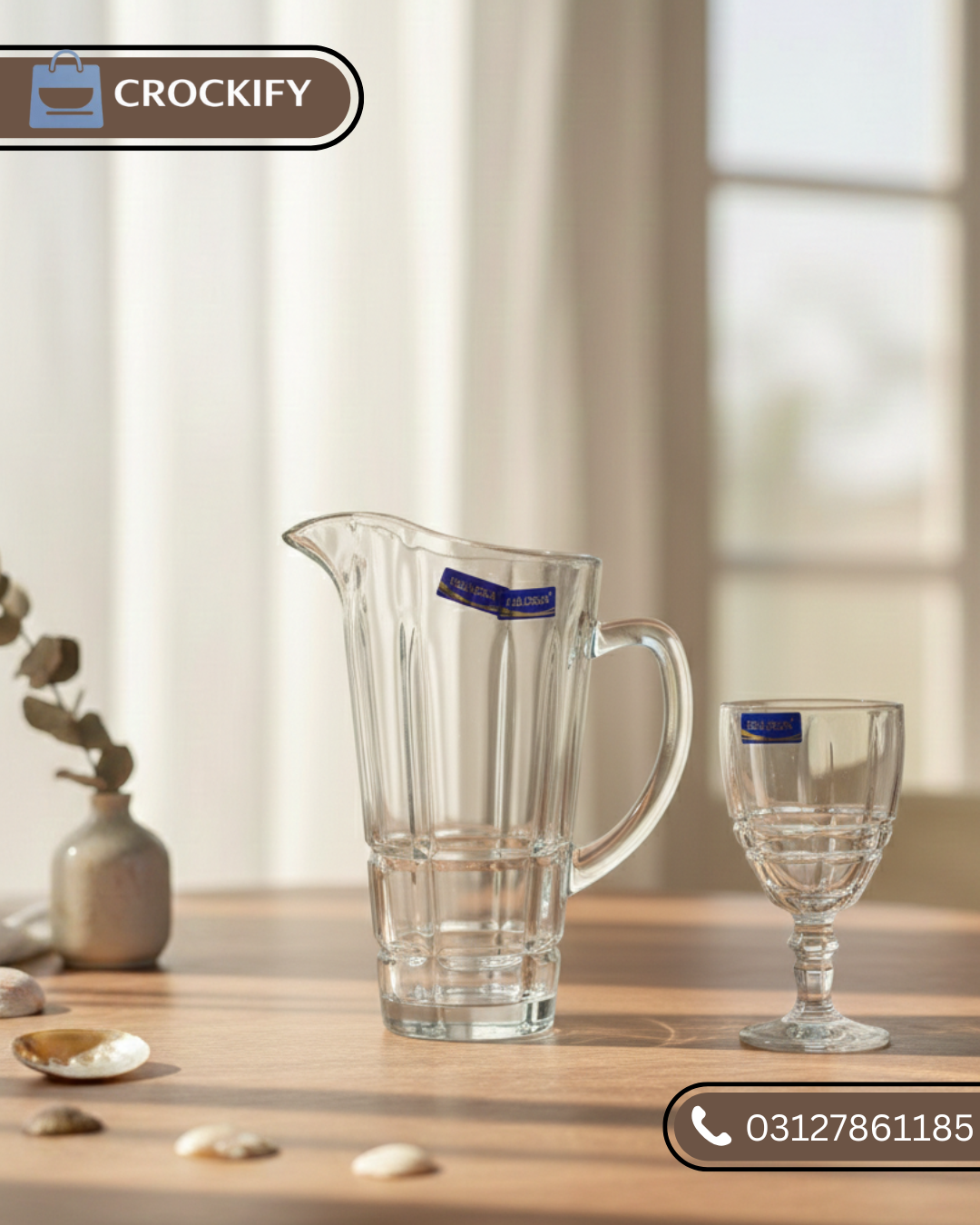 7 Pcs DELISOGA Fine Wine Glass Water Set