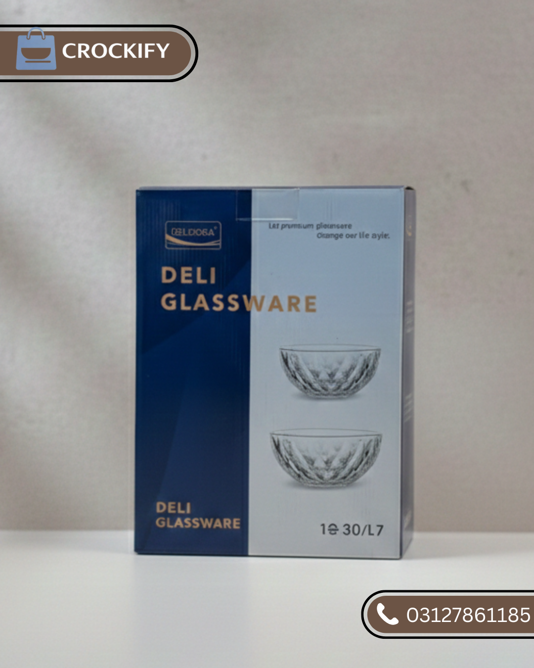 7 Pcs DELISOGA Fine Textured Glass Fruit Bowl Set