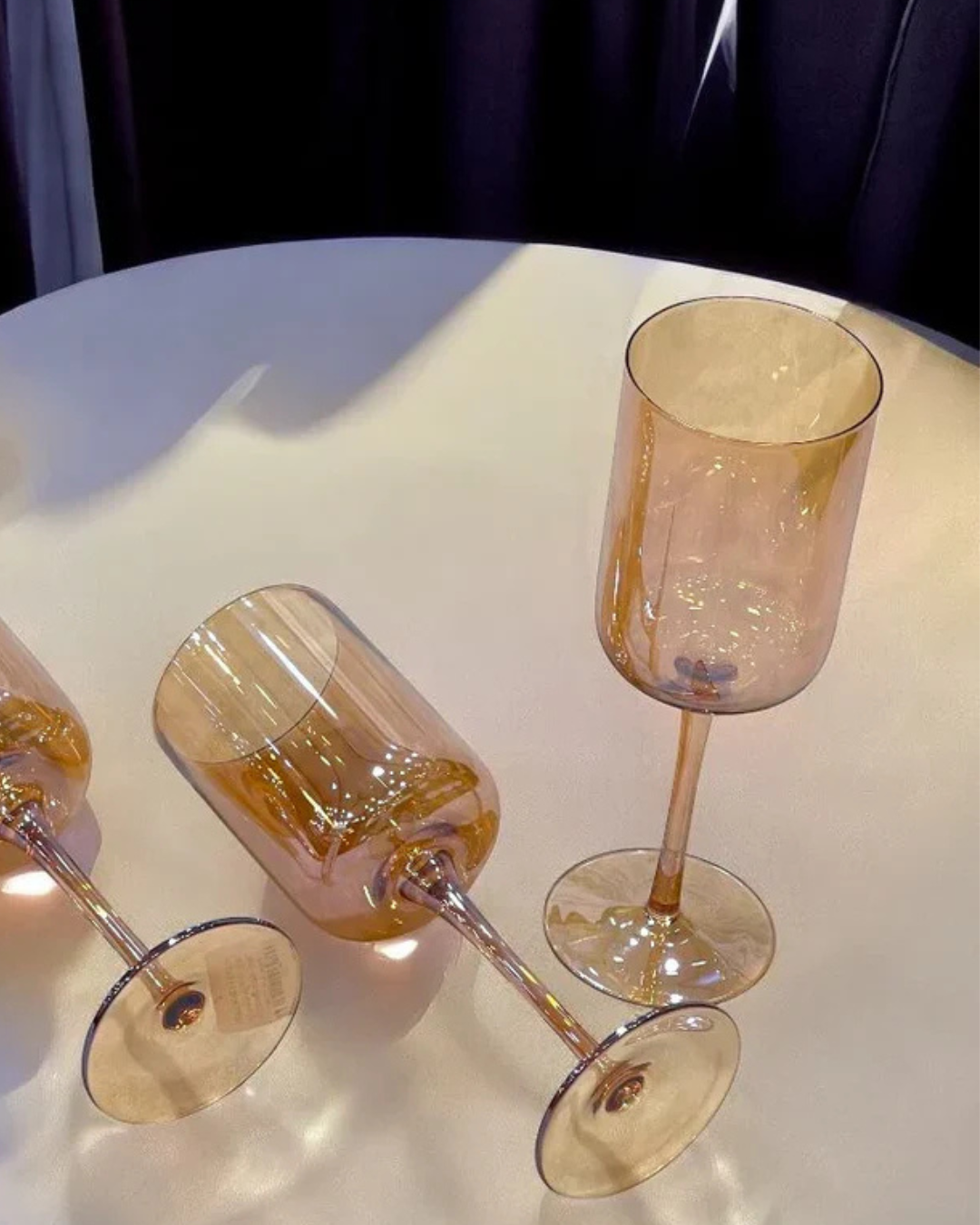 4 Pcs Danny Home Slim Golden Wine Glass Set