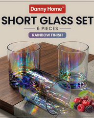 6 Pcs Danny Home Short Rainbow Glass Set